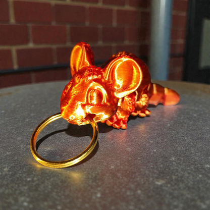 Maus 3D Druck Schlüsselanhänger Figur Deko