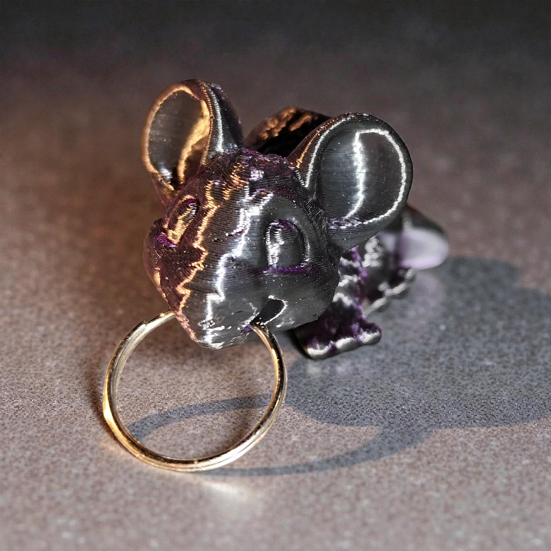 Maus 3D Druck Schlüsselanhänger Figur Deko