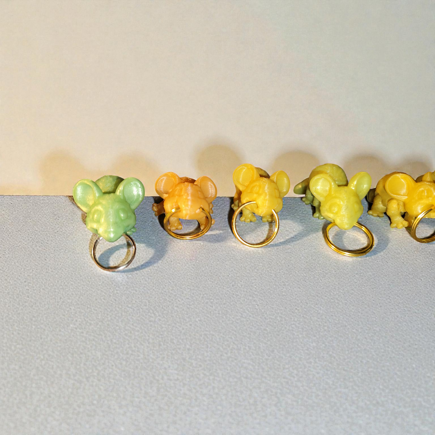 Maus 3D Druck Schlüsselanhänger Figur Deko