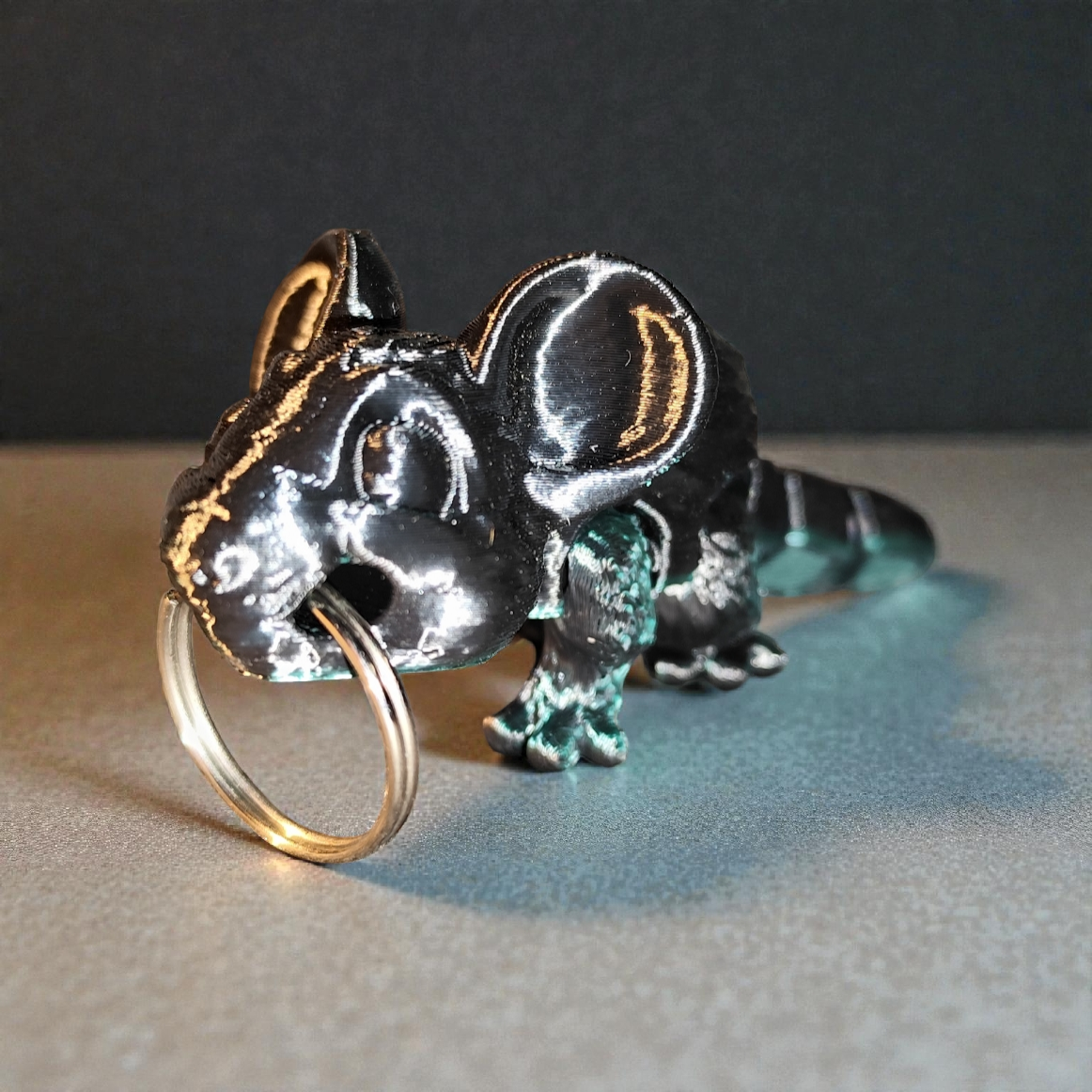 Maus 3D Druck Schlüsselanhänger Figur Deko