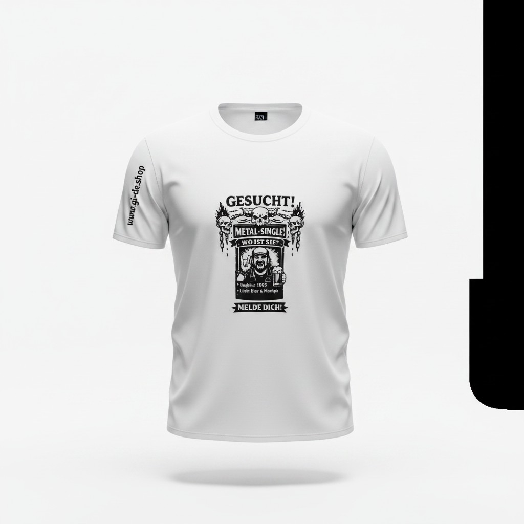 Metal Single T-Shirt personalisiert – Fun Shirt für Metal Fans mit Wunsch Baujahr