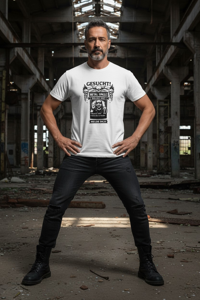Metal Single T-Shirt personalisiert – Fun Shirt für Metal Fans mit Wunsch Baujahr