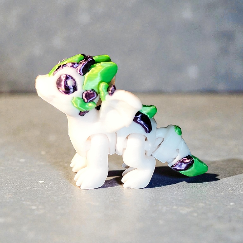 Mini Flexi Drache 3D Druck – Beweglicher kleiner Drache – Wunschfarben möglich