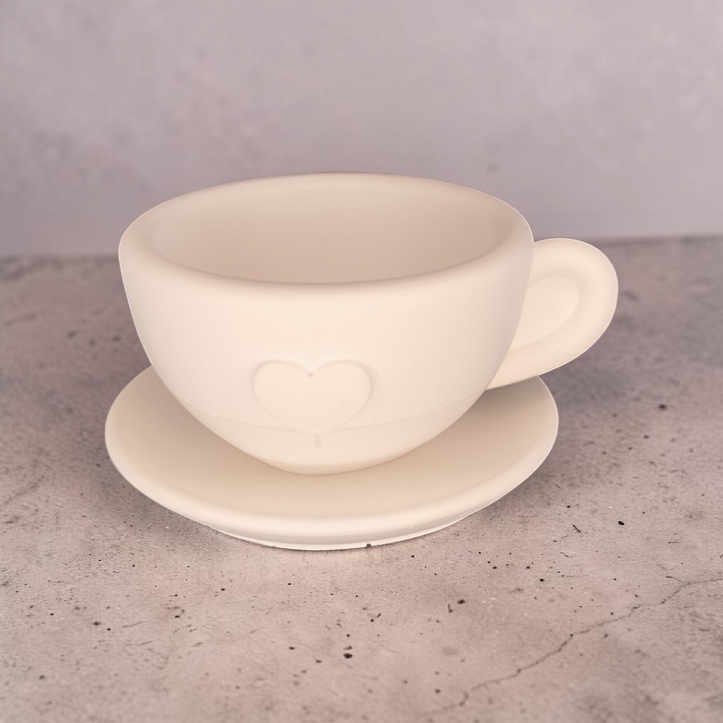 Mini Keramik Tasse mit Untertasse – Dekoschale