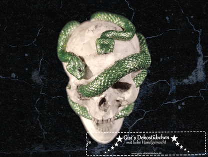 Mini Keramik Totenkopf Schlangen