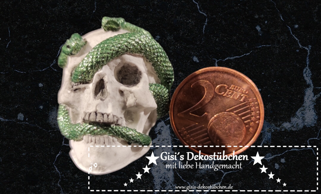 Mini Keramik Totenkopf Schlangen