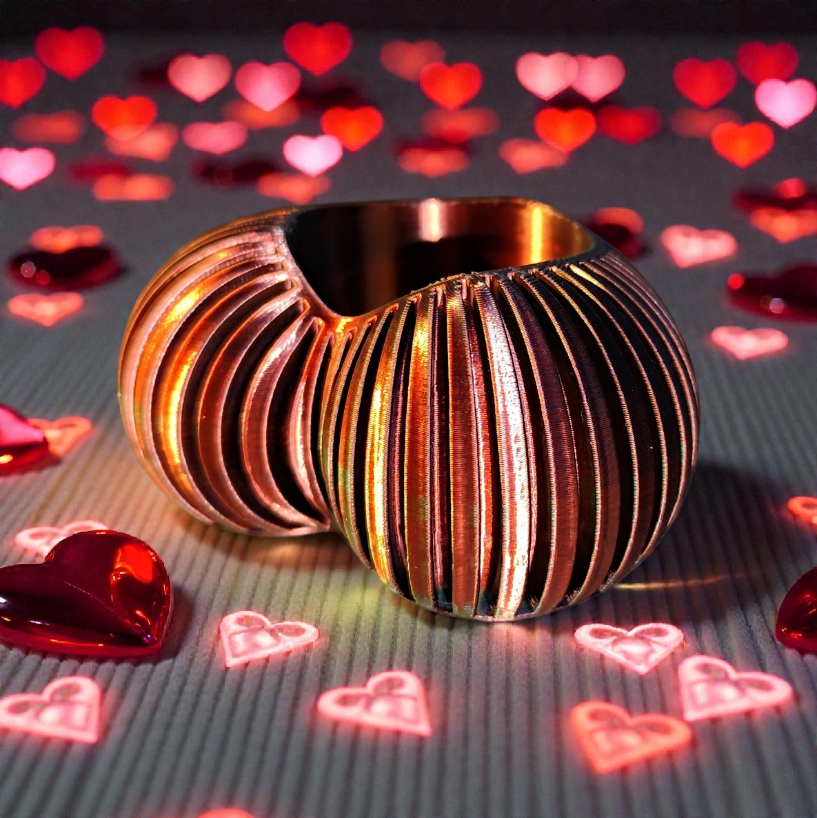 Moderner Herz-Teelichthalter – stilvolle Deko für LED-Teelichter