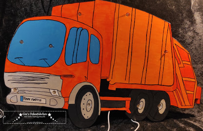 Müllauto LKW Nachtlicht mit Namen auf dem Kennzeichen mit LED