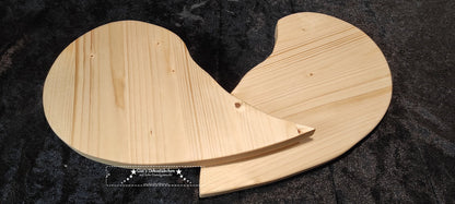 Partnerbrettchen geteiltes Herz für Verliebte