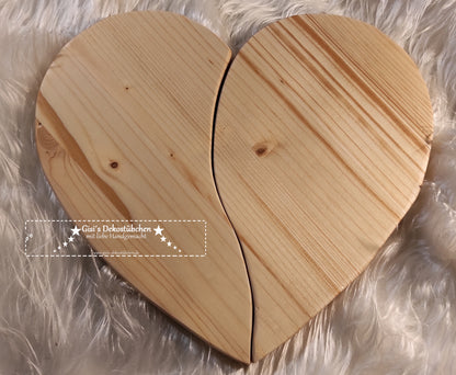 Partnerbrettchen geteiltes Herz für Verliebte