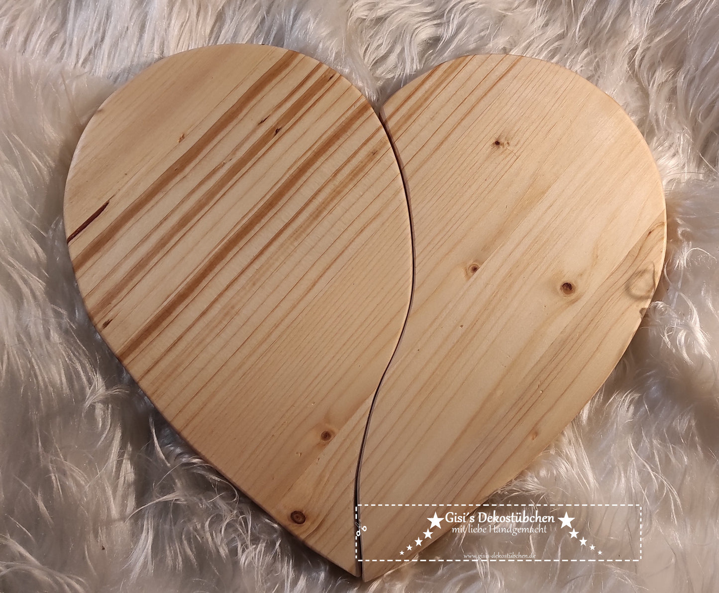 Partnerbrettchen geteiltes Herz für Verliebte