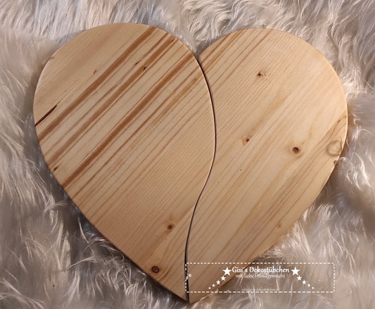 Partnerbrettchen geteiltes Herz für Verliebte