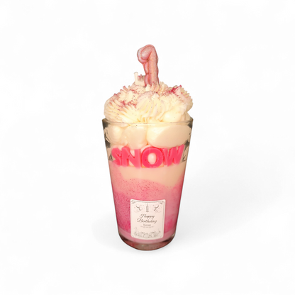 Personalisierte Happy Birthday Kerze im Glas – Sojawachs, Wunschdesign