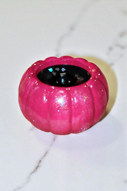 Personalisierte Kürbis Kerze – Handgemachte Keramik mit Wunschfarbe & Wunschduft – individuelle