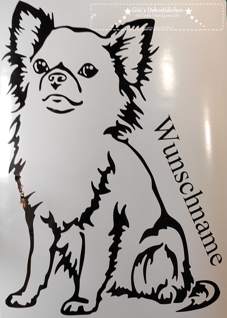 Personalisierter Chihuahua Vinyl Aufkleber