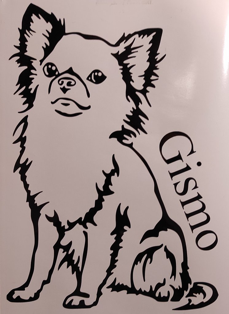 Personalisierter Chihuahua Vinyl Aufkleber
