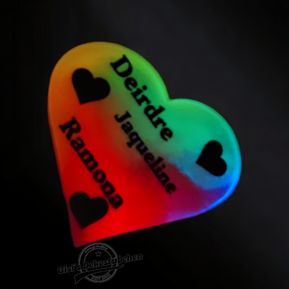 Personalisiertes Herz zum hinstellen Resin