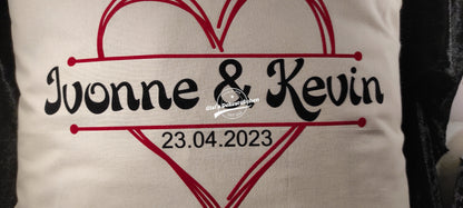 Personalisiertes Kissen Namen - Romantisch