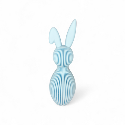 Rillen Hase 3D Druck Knickohr - Elegante Deko Wunschfarbe Ostern PLA 21cm