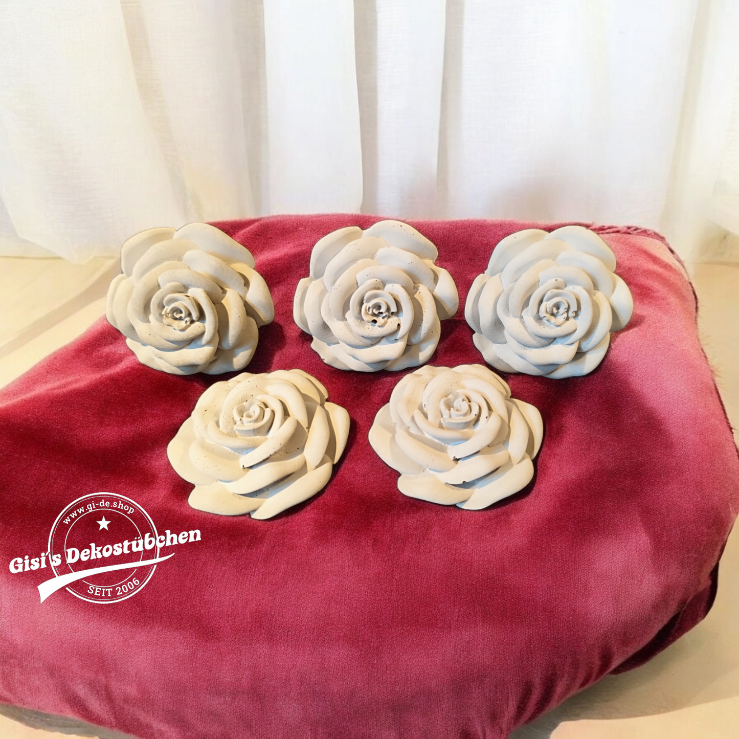 Rose aus Beton Handarbeit Wetterfest unikat