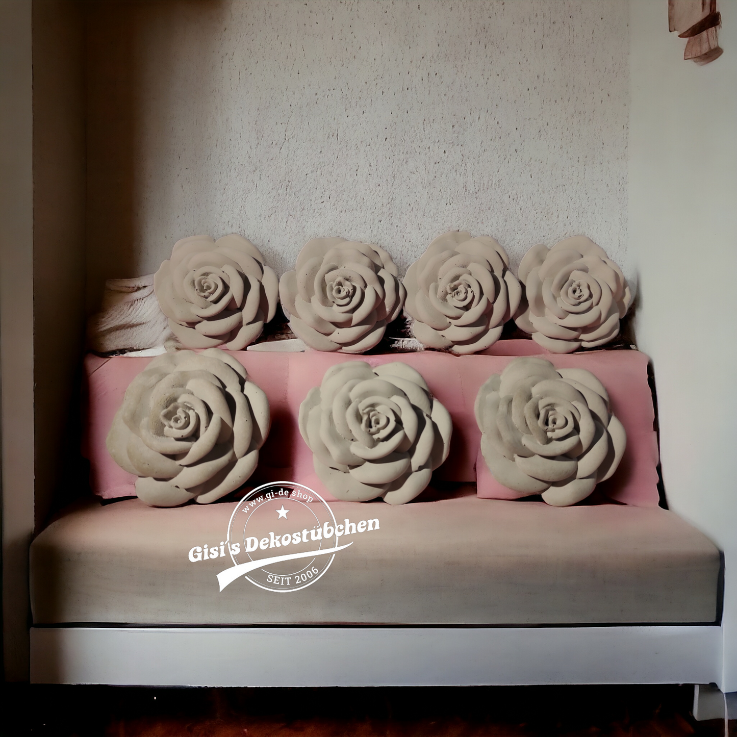 Rose aus Beton Handarbeit Wetterfest unikat