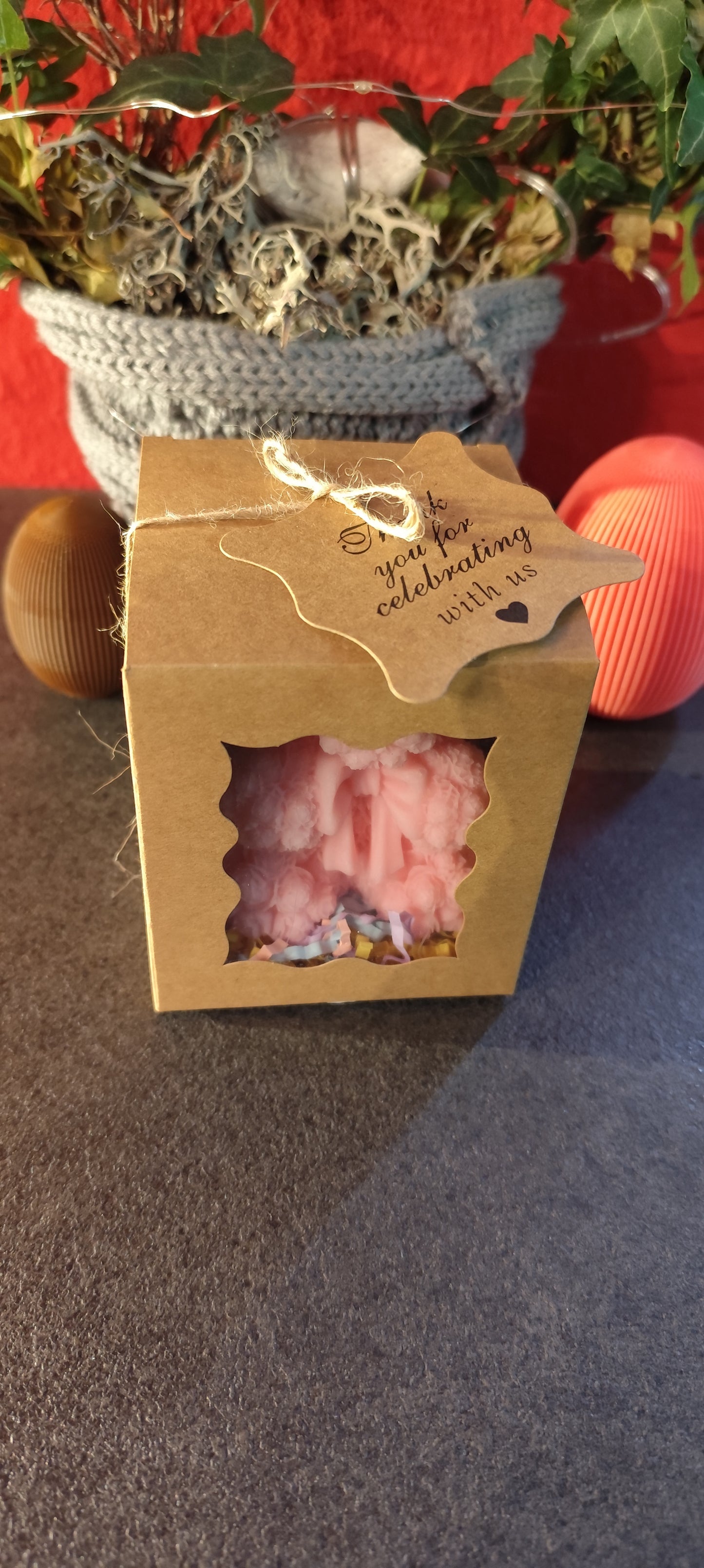 Rosen Teddy Kerze – detailreich & handgemacht aus Sojawachs– 8,5 × 8 × 6 cm – Wunschfarbe