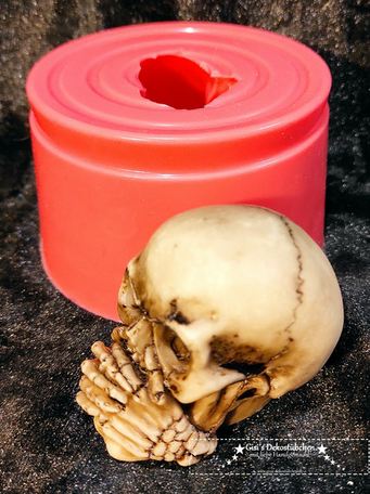 Schädel Silikonform für Gips, Beton Form, Harz Form, Kerzen Form