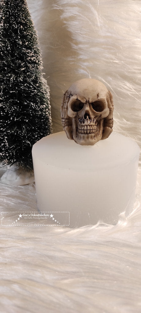 Schädel Totenkopf Silikonform Kerzenform