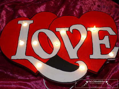 Schlafzimmerlampe Love mit LED