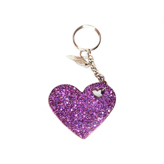 Schlüsselanhänger Epoxy Herz Resin Liebe