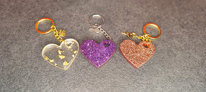 Schlüsselanhänger Epoxy Herz Resin Liebe