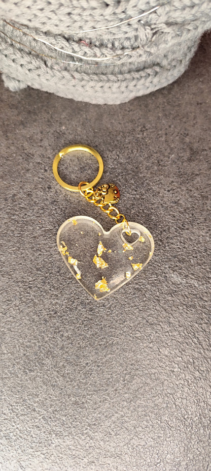 Schlüsselanhänger Epoxy Herz Resin Liebe