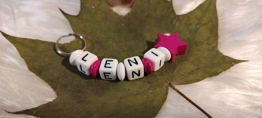 Schlüsselanhänger mit Namen Motiv Stern