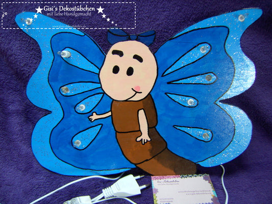 Schlummerlampe Schmetterling mit LED