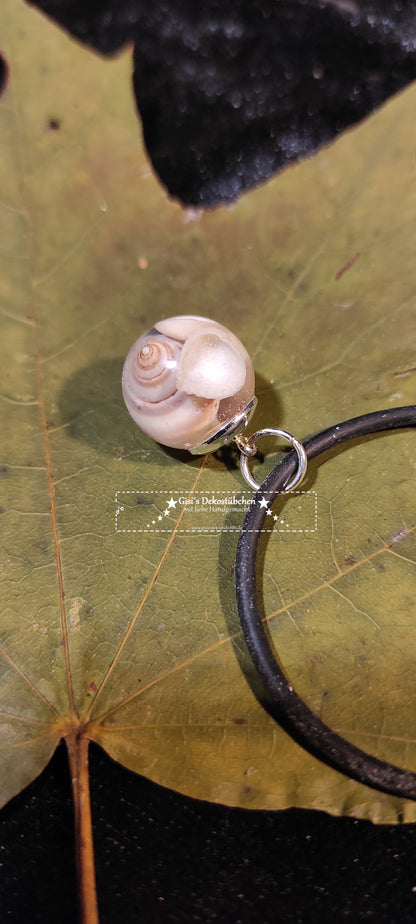 Schmuck Kette Kettenanhänger Kugel Muschel Geschenk Natur