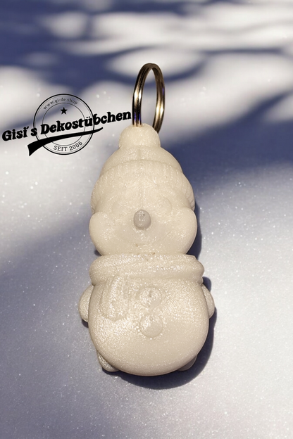 Schneemann Fidget Spielzeug 3D Gedruckt Schlüsselanhänger Fidget Taschenanhänger Weihnachtsgeschenk