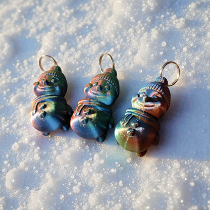 Schneemann Fidget Spielzeug 3D Gedruckt Schlüsselanhänger Fidget Taschenanhänger Weihnachtsgeschenk