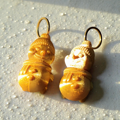 Schneemann Fidget Spielzeug 3D Gedruckt Schlüsselanhänger Fidget Taschenanhänger Weihnachtsgeschenk