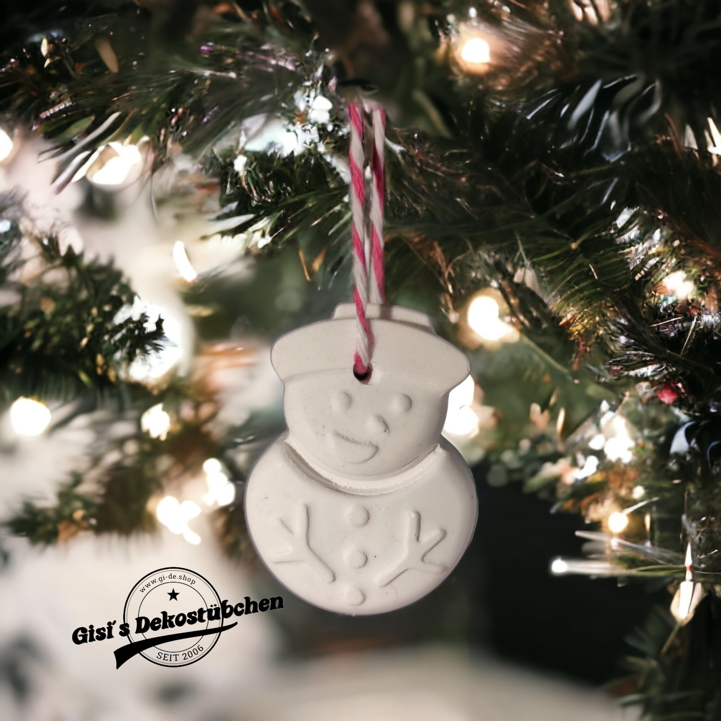 Schneemann, Keramik Weihnachten, Christbaumschmuck, Wohndeko
