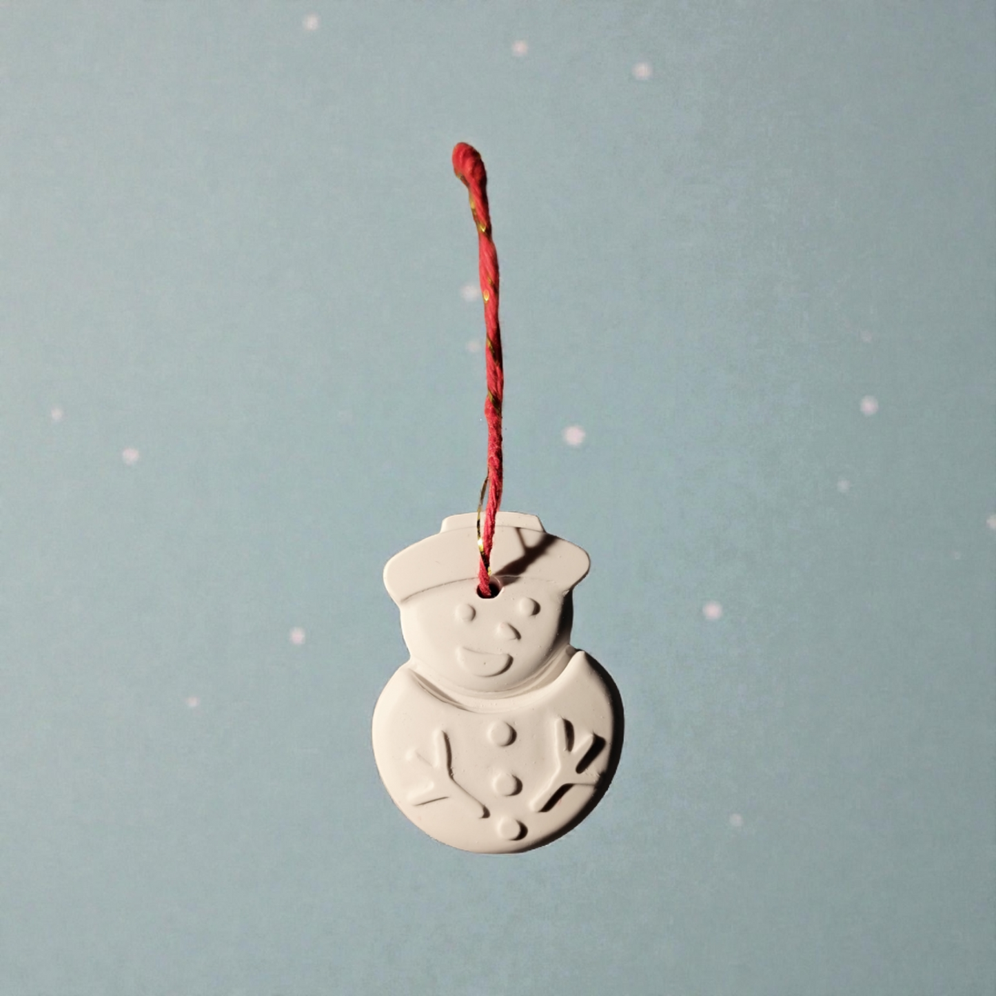Schneemann, Keramik Weihnachten, Christbaumschmuck, Wohndeko