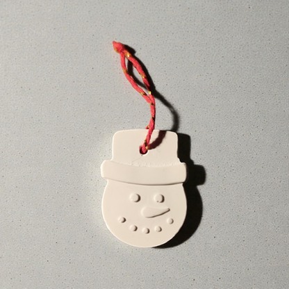 Schneemannkopf, Keramik Weihnachten, Christbaumschmuck, Wohndeko