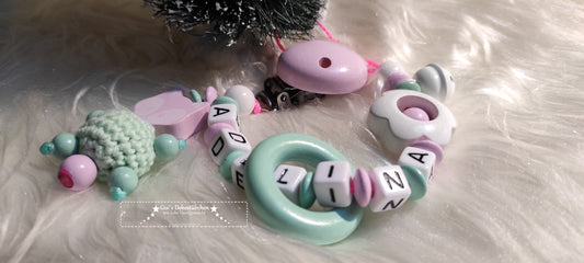 Schnullerkette Fuchs / Blume