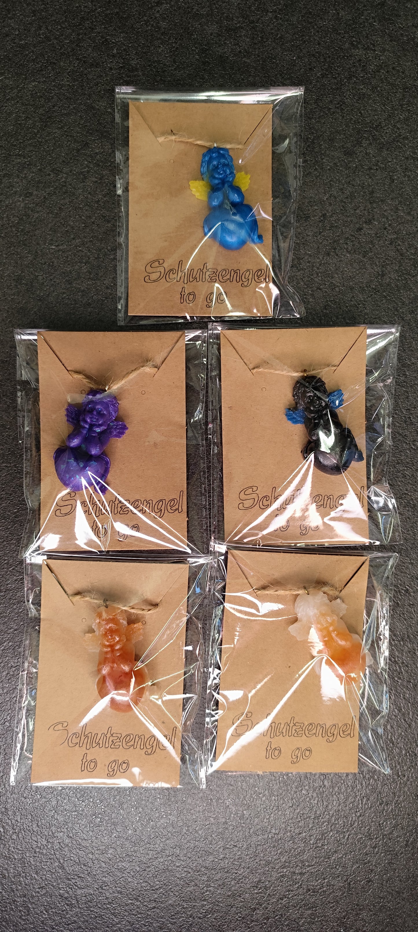 Schutzengel Harz handgefertigt - Epoxidharz Engel 4cm Geschenk Mitbringsel