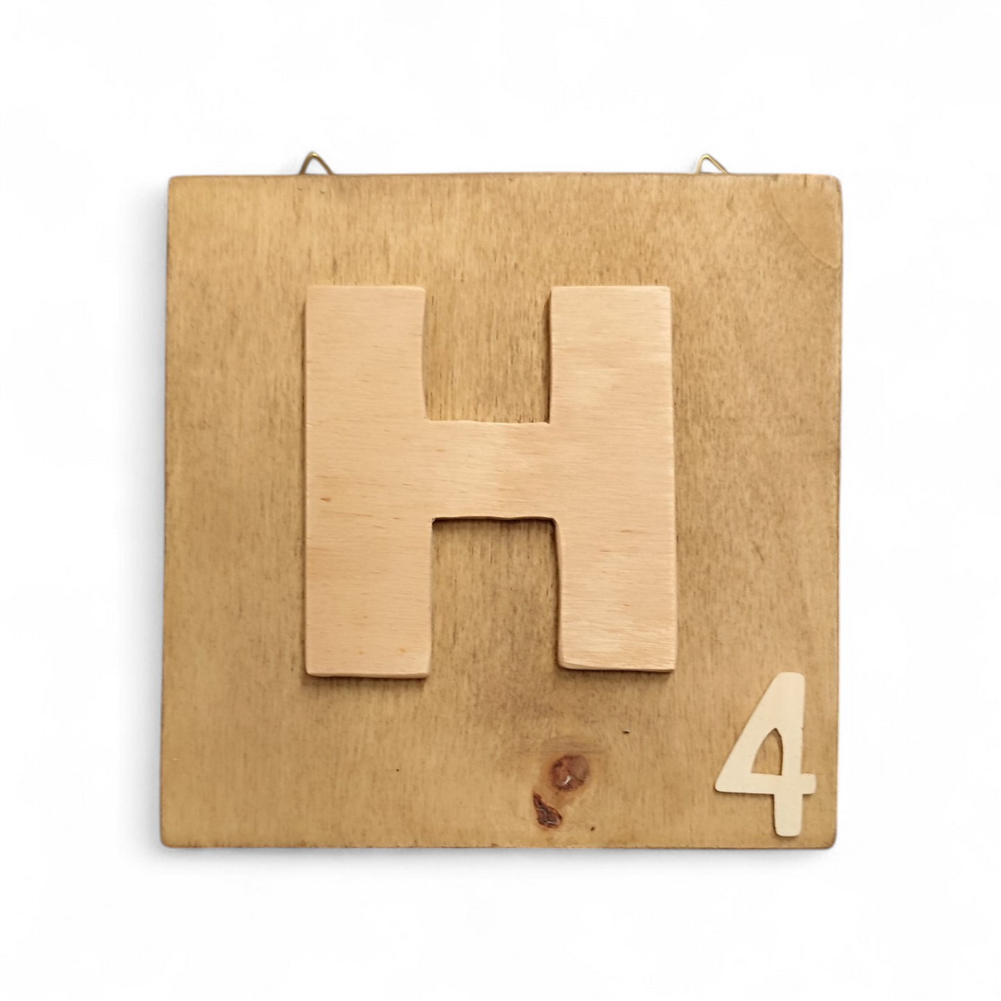 Scrabble - Wanddeko groß 15x15 cm "Braun"