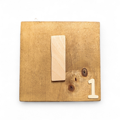 Scrabble - Wanddeko groß 15x15 cm "Braun"