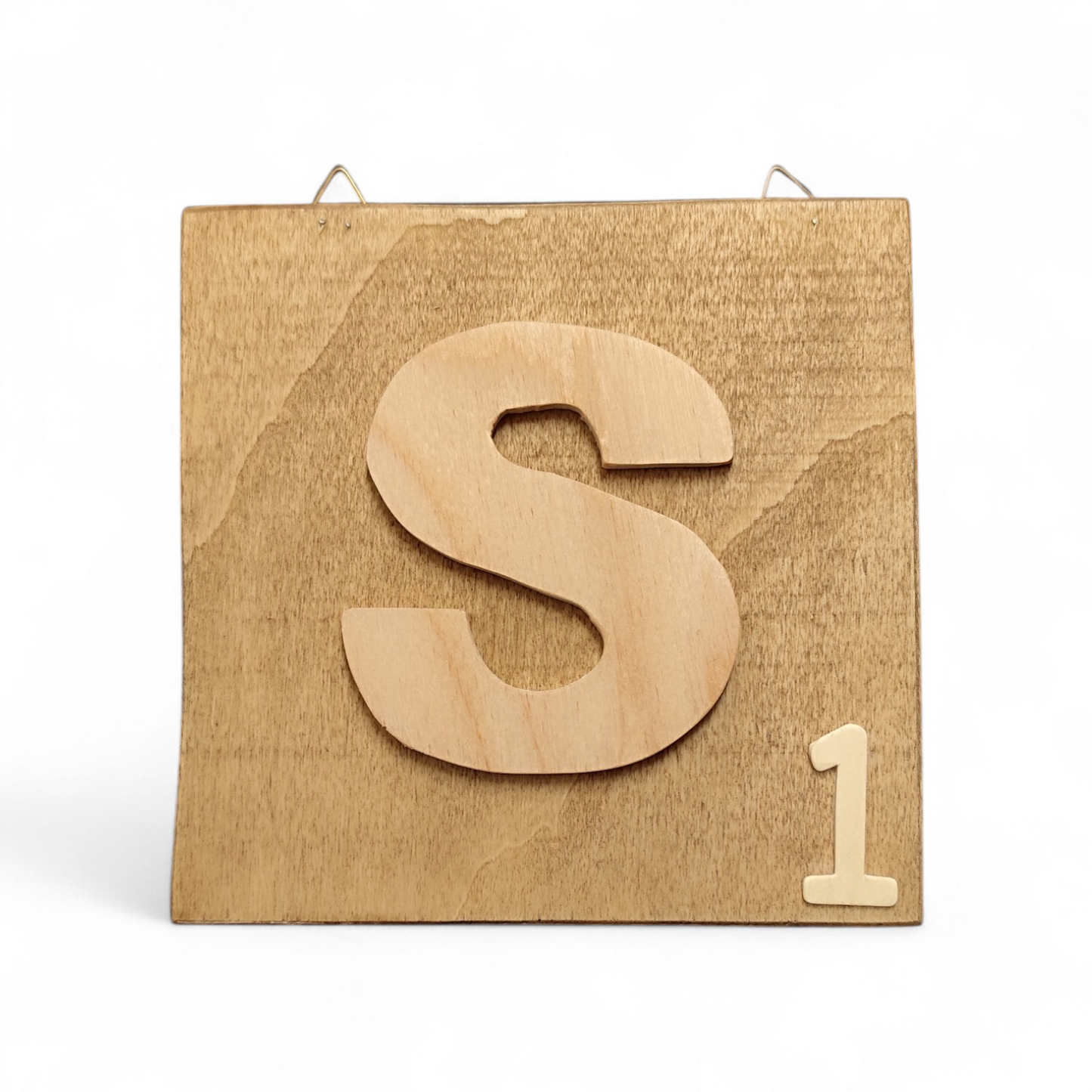 Scrabble - Wanddeko groß 15x15 cm "Braun"