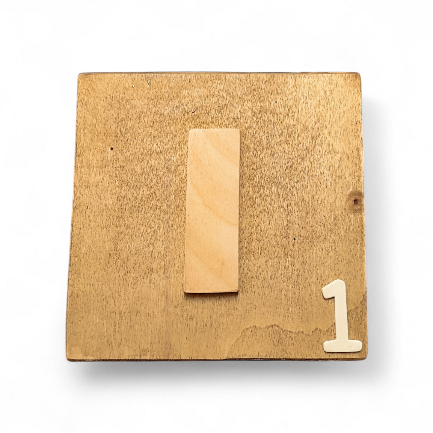 Scrabble - Wanddeko groß 15x15 cm "Braun"
