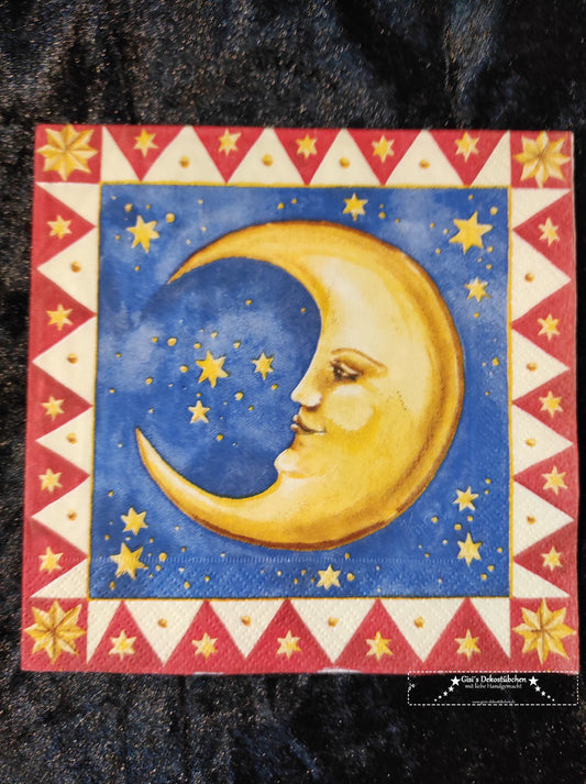 Serviette - Mond Sterne