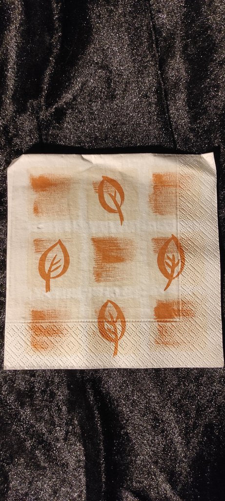 Serviette Blätter eckig