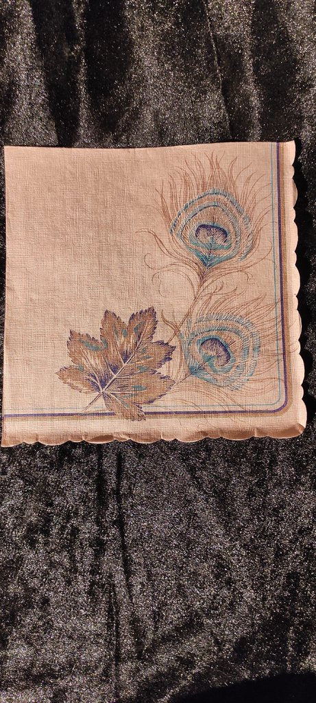 Serviette Pfauenfeder